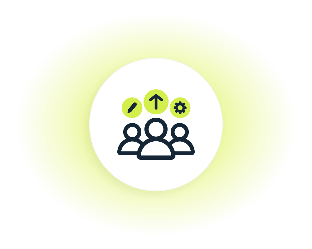 users with personalized experiences icon